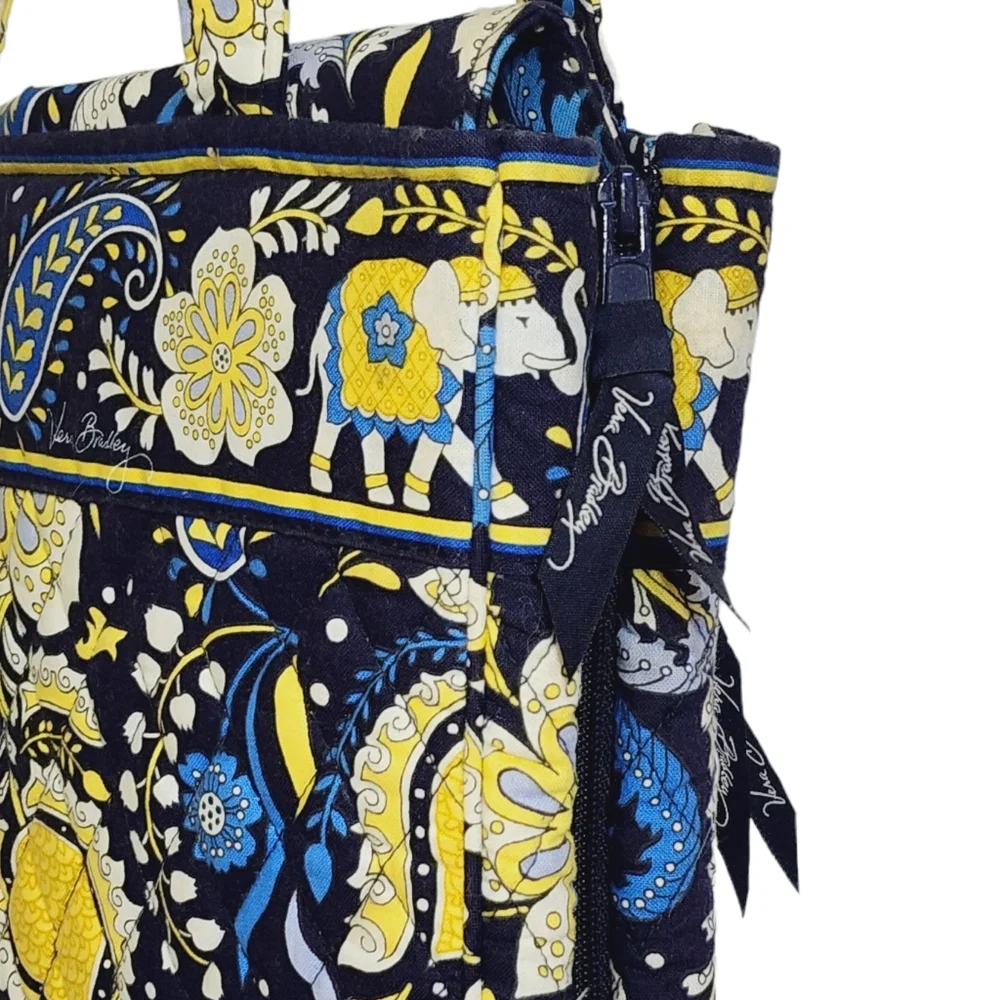 Vera Bradley New Ellie Blue Laptop Travel Tote Shoulder Bag Retired Print